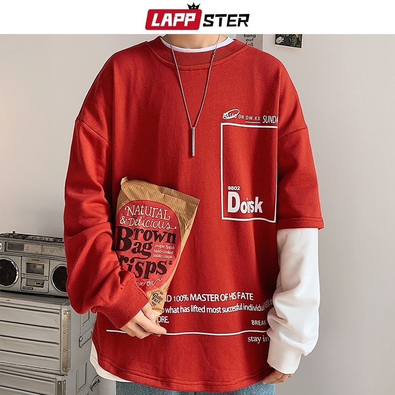LAPPSTER Men Fake Two Pieces Korean Hoodies Mens Hip Hop Oversized Streetwear Sweatshirts Male Patchwork Hoodie Plus Size 201113, Dark grey
LAPPSTER Men Fake Two Pieces Korean Hoodies Mens Hip Hop Oversized Streetwear Sweatshirts Male Patchwork Hoodie Plus Size 201113, Dark grey