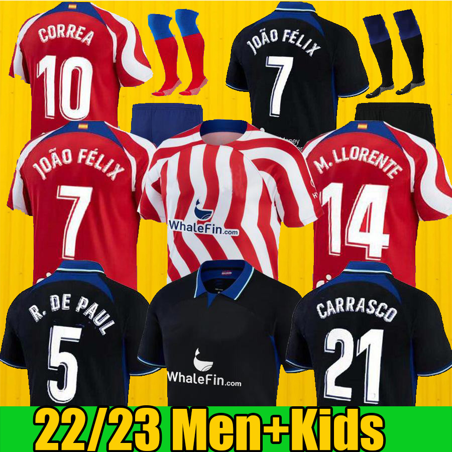 22 23 Atletico Madrids Soccer Jerseys MORATA GRIEZMANN JOAO FELIX 2021 2022 M.Llorente CORREA KOKE Camisetas de futbol LEMAR CARRASCO men kids kit Football Shirt, 22 23 away
22 23 Atletico Madrids Soccer Jerseys MORATA GRIEZMANN JOAO FELIX 2021 2022 M.Llorente CORREA KOKE Camisetas de futbol LEMAR CARRASCO men kids kit Football Shirt, 22 23 away