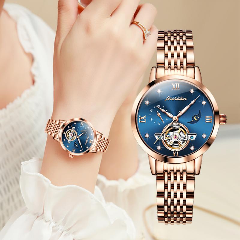Wristwatches Luxury Fashion Women Watch Japan Mechanical Movement Wristwatch Super Luminous Moon Phase Waterproof Watches For LadiesWristwat, White
Wristwatches Luxury Fashion Women Watch Japan Mechanical Movement Wristwatch Super Luminous Moon Phase Waterproof Watches For LadiesWristwat, White