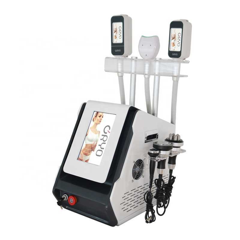 Professional 7 IN 1 Cryo lipolysis Slimming Machine Cold and Hot Cryo Laser 40k Cavitation Body Slimming Face RF Beauty Equipment