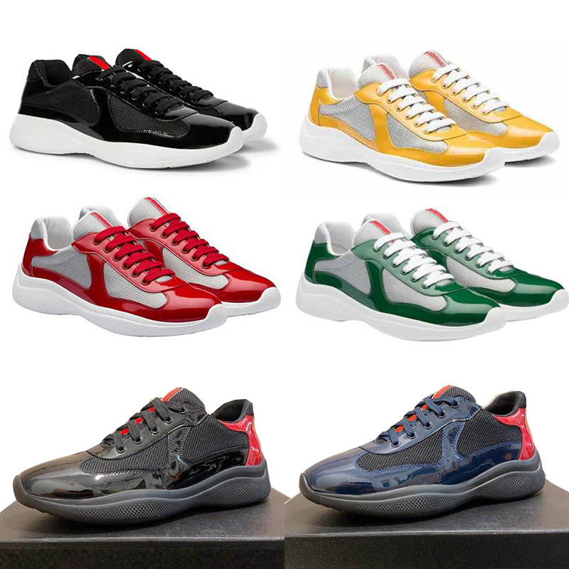 2021 Men America Cup Designer Sneakers Leather Flat Trainers Black yellow Mesh Lace-up Nylon Casual Shoes Outdoor Shoes With Box NO33 NO53, Color 4
2021 Men America Cup Designer Sneakers Leather Flat Trainers Black yellow Mesh Lace-up Nylon Casual Shoes Outdoor Shoes With Box NO33 NO53, Color 4