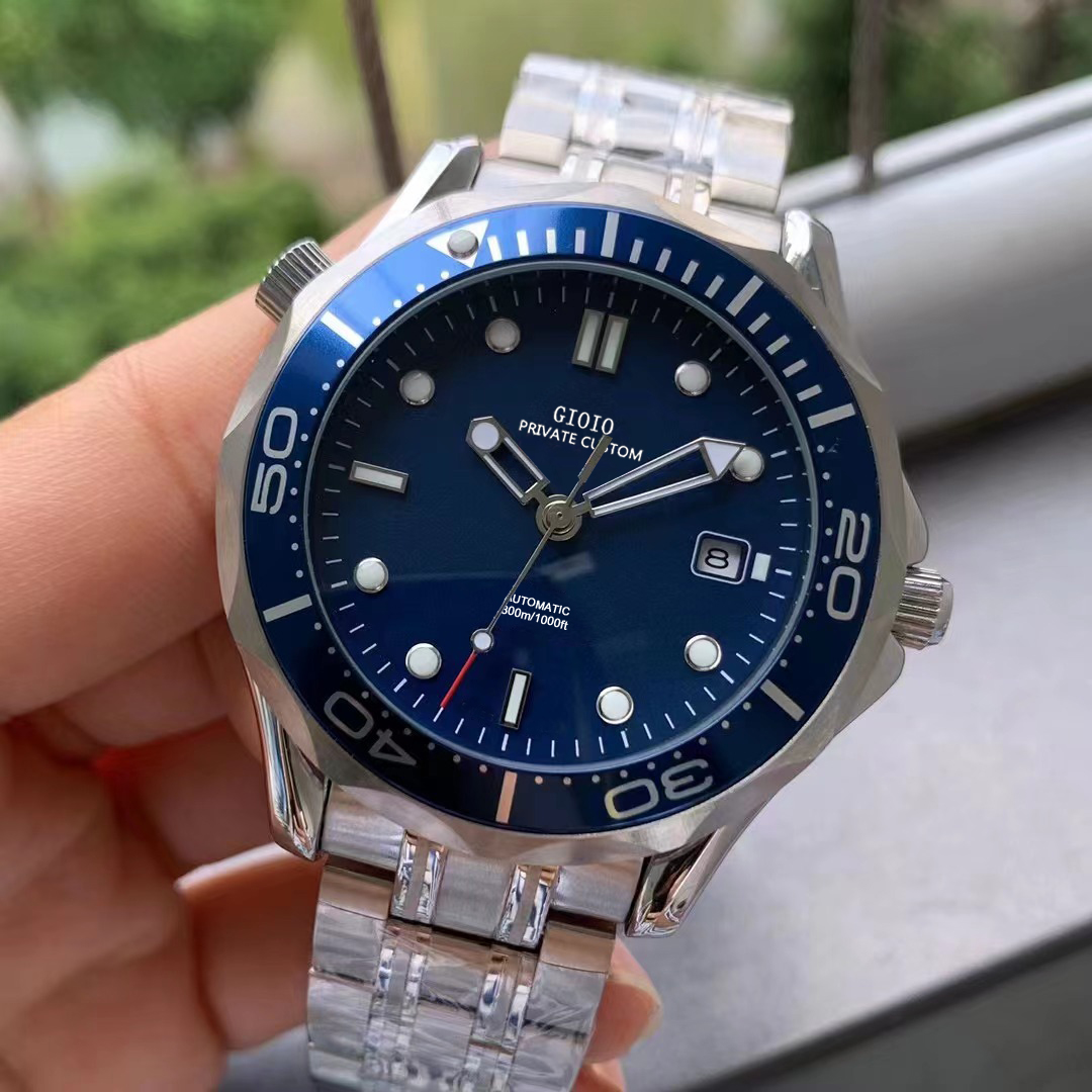 41mm High Quality Mens Automatic Mechanical Watch Black Blue Ceramic Stainless Steel Luminous Sport Wristwatch, Split
41mm High Quality Mens Automatic Mechanical Watch Black Blue Ceramic Stainless Steel Luminous Sport Wristwatch, Split