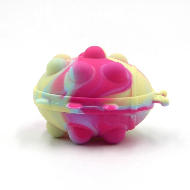 Fidget Toys 2022 New Silicone Seven Star Ladybug 3D Decompression Ball Toy Children's Puzzle Kneading Music Grip Ball