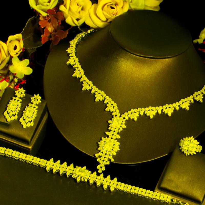 Earrings & Necklace CWWZircons Gorgeous Nigerian Dubai Cubic Zirconia Bridal Jewelry Sets For Women Wedding Collection Accessories T594Earri, As pic 
Earrings & Necklace CWWZircons Gorgeous Nigerian Dubai Cubic Zirconia Bridal Jewelry Sets For Women Wedding Collection Accessories T594Earri, As pic