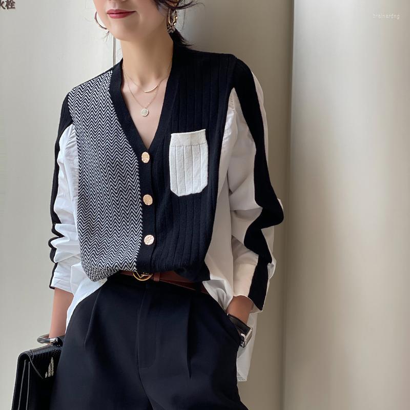 Women's Knits & Tees Cardigan For Women Autumn Patchwork Irregular Elegant Design All-Match Sweater Office Fashion V-Neck Female Knit Coat, 1247 black
Women's Knits & Tees Cardigan For Women Autumn Patchwork Irregular Elegant Design All-Match Sweater Office Fashion V-Neck Female Knit Coat, 1247 black