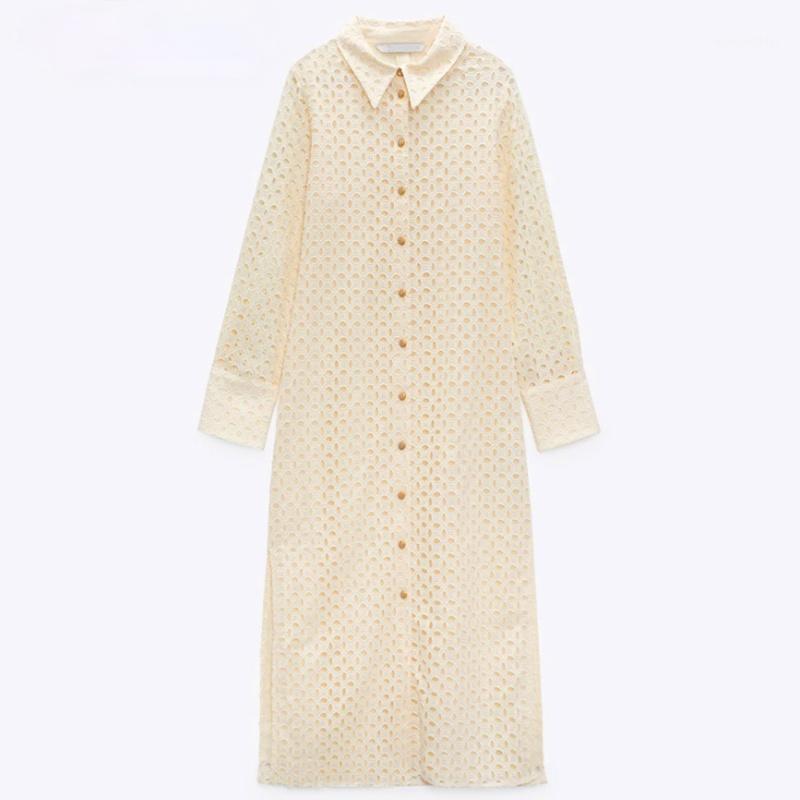Casual Dresses 2022 Spring Summer Women Sexy Hollow Shirt Maxi Dress Chic Embroidery Long Sleeve Elegant Party Dersses Ladies Vestidos, Beige
Casual Dresses 2022 Spring Summer Women Sexy Hollow Shirt Maxi Dress Chic Embroidery Long Sleeve Elegant Party Dersses Ladies Vestidos, Beige