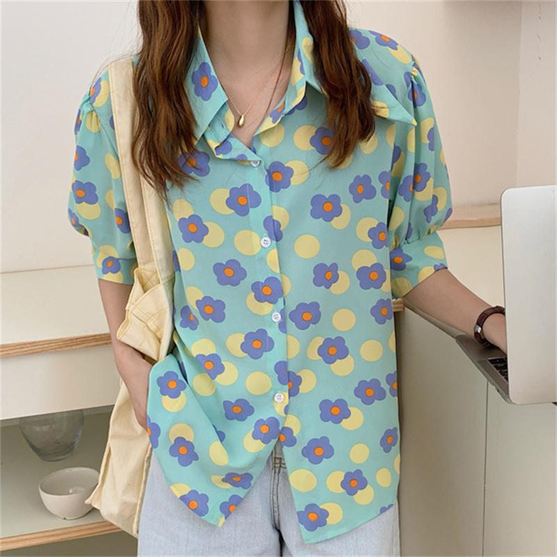 Women's Blouses & Shirts HziriP 2022 Florals Chic Daisy Sweet Lapel Loose-Fitting Brief Short Sleeves Summer Outwear Casual Femme All-Match, Blue
Women's Blouses & Shirts HziriP 2022 Florals Chic Daisy Sweet Lapel Loose-Fitting Brief Short Sleeves Summer Outwear Casual Femme All-Match, Blue
