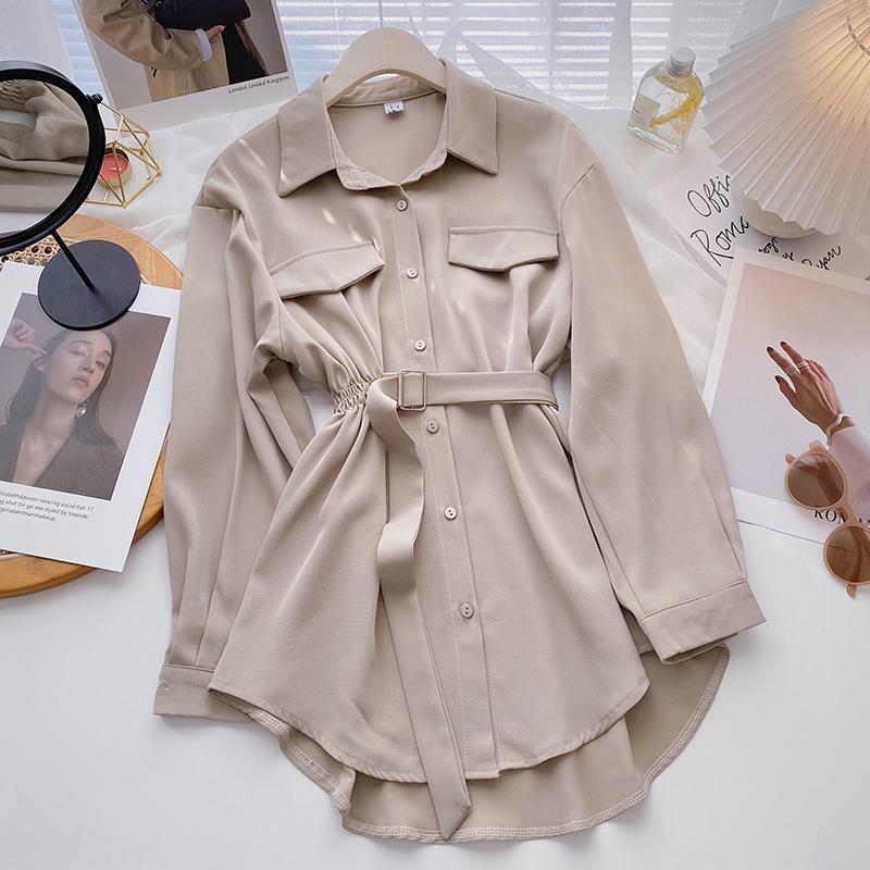Women' Blouses & Shirts Long Sleeve Shirt Dress Women Chic Spring Blouse Chiffon Ladies Tunic Fashion Female Solid TopsWomen, Dark green
Women' Blouses & Shirts Long Sleeve Shirt Dress Women Chic Spring Blouse Chiffon Ladies Tunic Fashion Female Solid TopsWomen, Dark green
