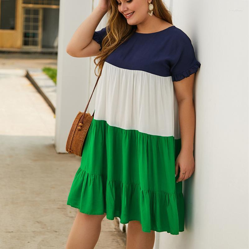 Plus Size Dresses 2022 Arrivals Fashion Large Summer Casual Dress Women Patchwork Loose A-Line Femme Jona22
Plus Size Dresses 2022 Arrivals Fashion Large Summer Casual Dress Women Patchwork Loose A-Line Femme Jona22