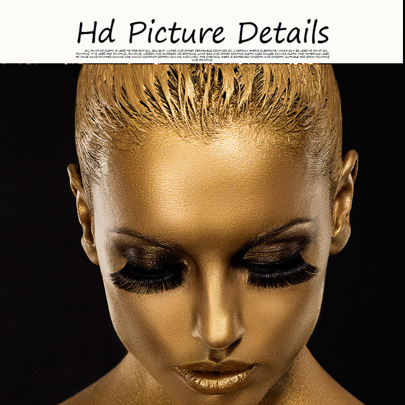 Wall Decor Art Black Gold Nude African Art Woman Oil Painting on Canvas Posters and Prints Scandinavian Cuadros Wall Picture for Living Room Bedroom