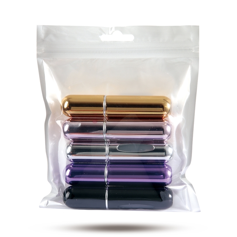 TYCBEU 5pcs Refillable Small Vials Top Quality Perfume Spray Container Aluminum Bottle Empty Tool Travel Liquid Perfume Bottles 220711