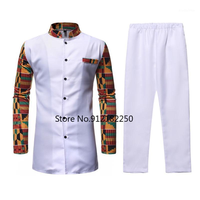 Ethnic Clothing White Afriacn Dashiki Dress Shirt Pant Set 2 Pieces Outfit Streetwear Casual Men African Clothes Suit Chemise
Ethnic Clothing White Afriacn Dashiki Dress Shirt Pant Set 2 Pieces Outfit Streetwear Casual Men African Clothes Suit Chemise