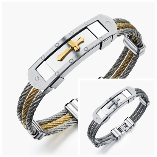 High Quality 316L Stainless steel Twisted Cable Wire Bangle Classic Cross ID Design Bracelet Unisex Fine Jewelry Gift 220716
High Quality 316L Stainless steel Twisted Cable Wire Bangle Classic Cross ID Design Bracelet Unisex Fine Jewelry Gift 220716