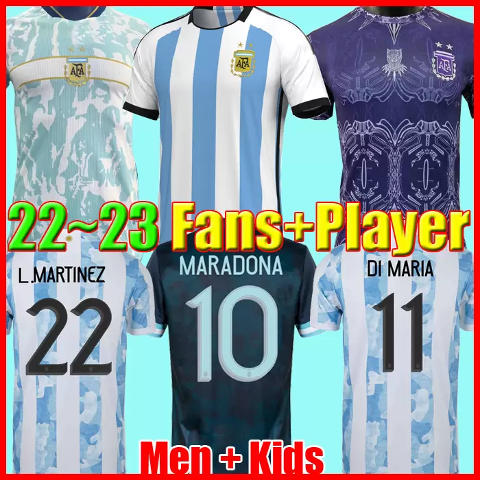 2022 2023 Argentina soccer Jersey Fans and player version World CUP DYBALA AGUERO Maradona football shirt 21 22 23 Men Kids sets uniform wit, 23 home
2022 2023 Argentina soccer Jersey Fans and player version World CUP DYBALA AGUERO Maradona football shirt 21 22 23 Men Kids sets uniform wit, 23 home