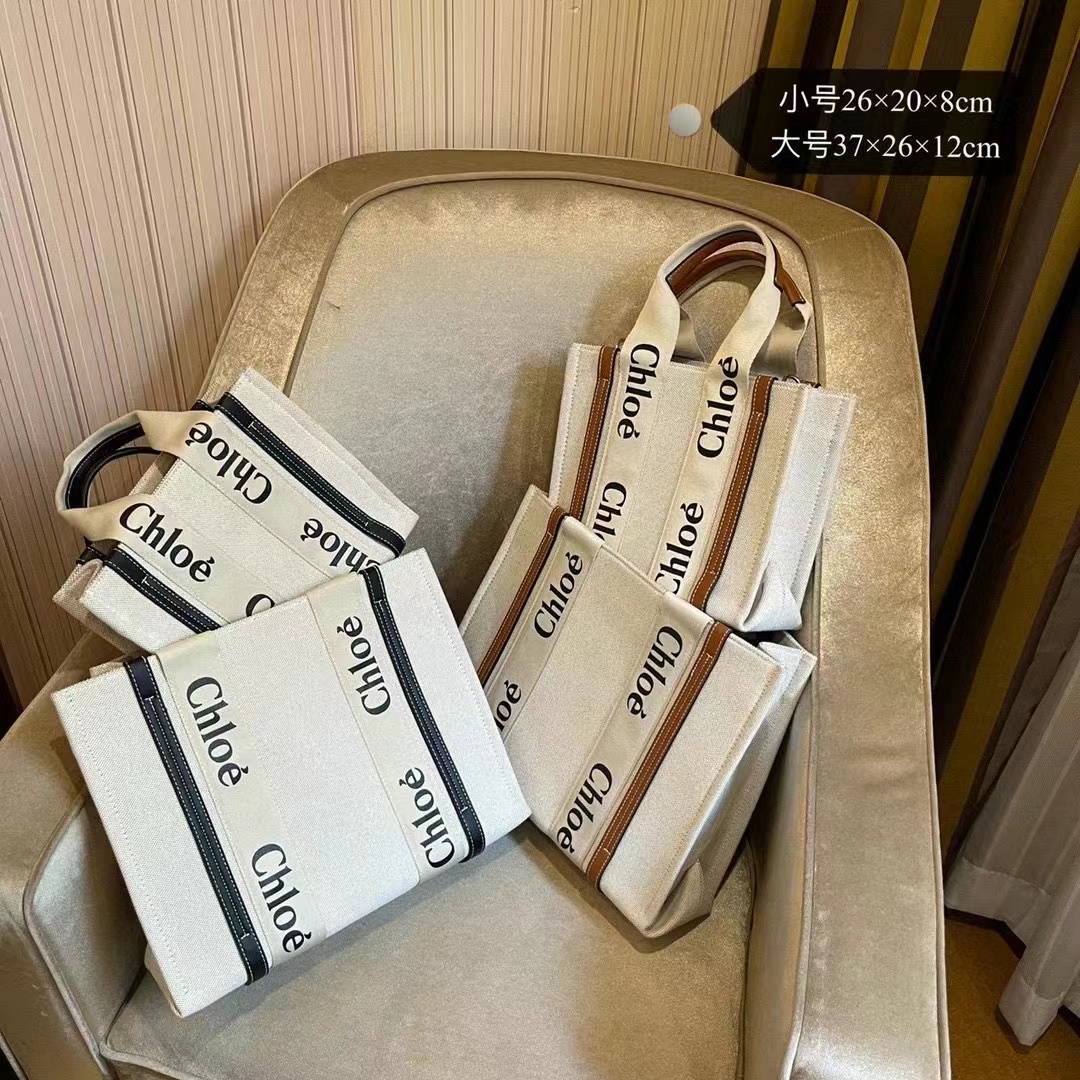 Chloe woody tote popular canvas shopping bag canvas material with logo webbing decoration, Color:4
Chloe woody tote popular canvas shopping bag canvas material with logo webbing decoration, Color:4