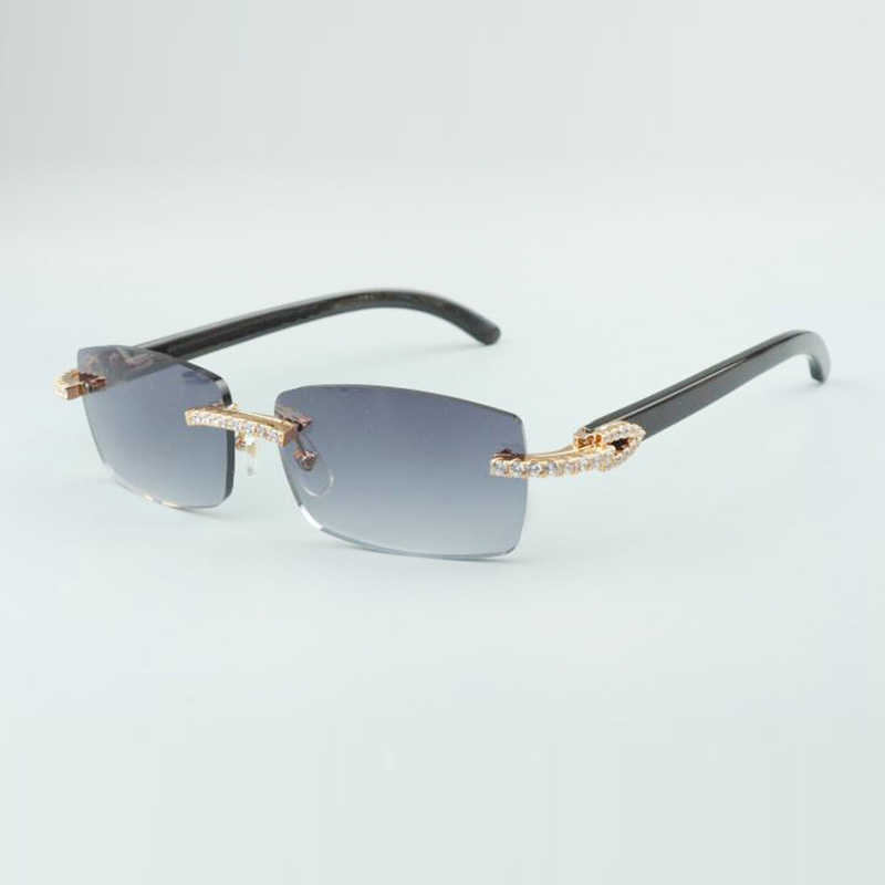endless diamond buffs sunglasses with 3524012 with natural black horns legs and 56mm lens