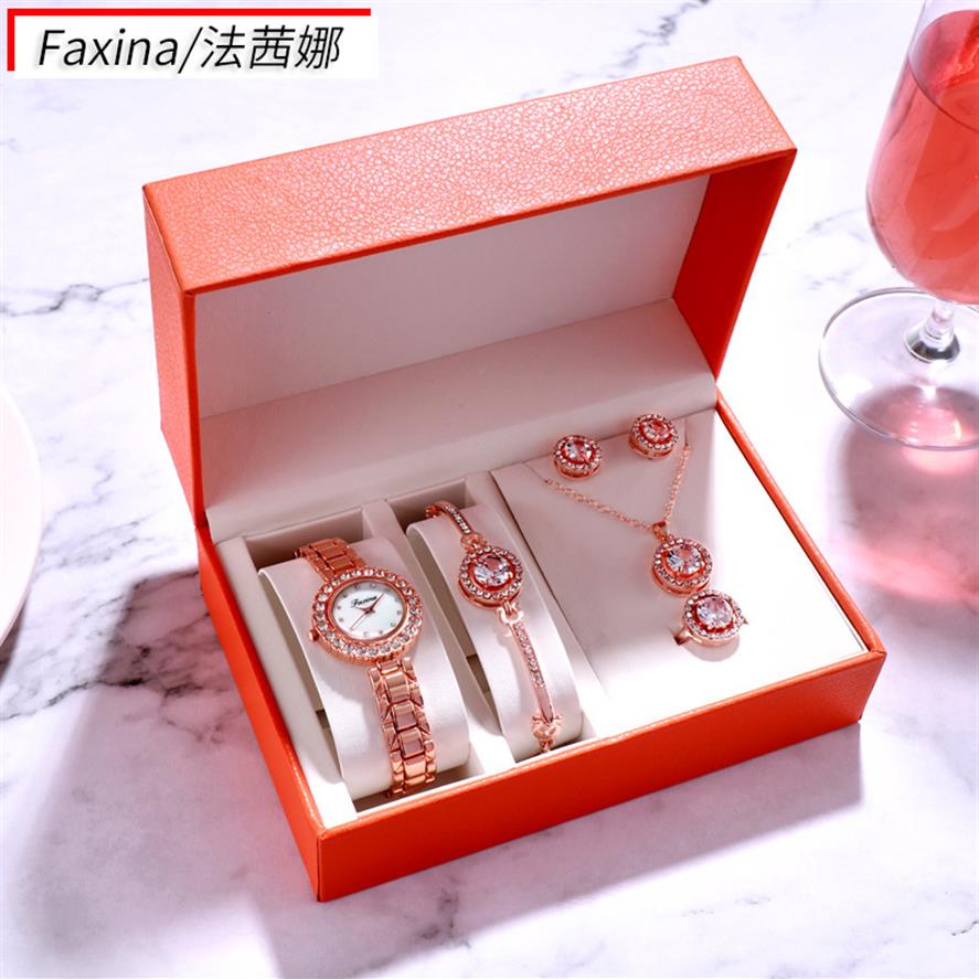 Fashion Fashionmonger Quartz Womens Watch Waterproof Alloy Five-Piece Watch for Women Whole3043, Rose gold white surface single watch
Fashion Fashionmonger Quartz Womens Watch Waterproof Alloy Five-Piece Watch for Women Whole3043, Rose gold white surface single watch