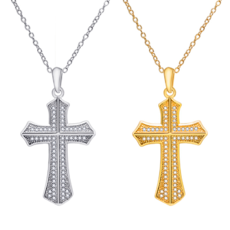 Selling S925 Sterling Silver Fashion Cross Pendant Regular Full Diamond Women's Necklace
Selling S925 Sterling Silver Fashion Cross Pendant Regular Full Diamond Women's Necklace