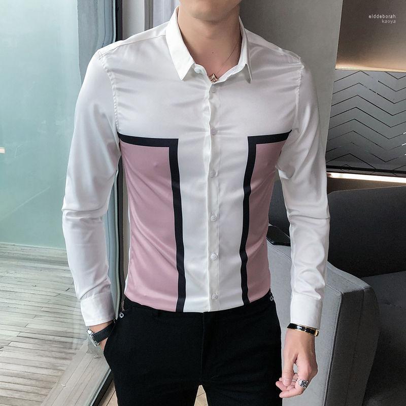 White Designer Black Casual Shirt Chemise Homme British 2022 Contrast Men's Long Sleeve Formal Shirts For Men High Quality Dress Eldd22
White Designer Black Casual Shirt Chemise Homme British 2022 Contrast Men's Long Sleeve Formal Shirts For Men High Quality Dress Eldd22