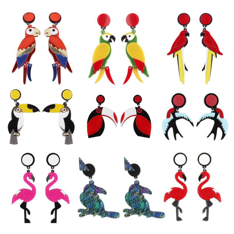 Dangle & Chandelier Fashion Flamingo Parrots Acrylic Earrings For Women Girls Geometric Big Animals Birds Drop Brincos Party Jewelry
Dangle & Chandelier Fashion Flamingo Parrots Acrylic Earrings For Women Girls Geometric Big Animals Birds Drop Brincos Party Jewelry