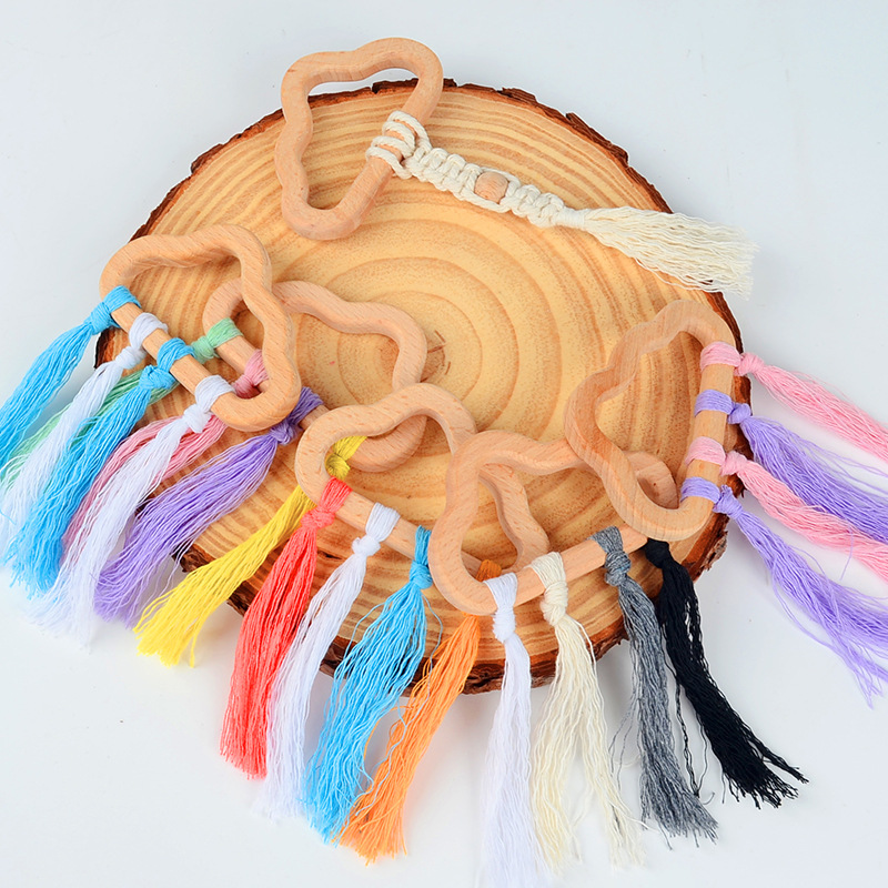Toddler Soothers Wooden Teethers toy wood cloud colorful cotton rope DIY baby gift molar stick
Toddler Soothers Wooden Teethers toy wood cloud colorful cotton rope DIY baby gift molar stick