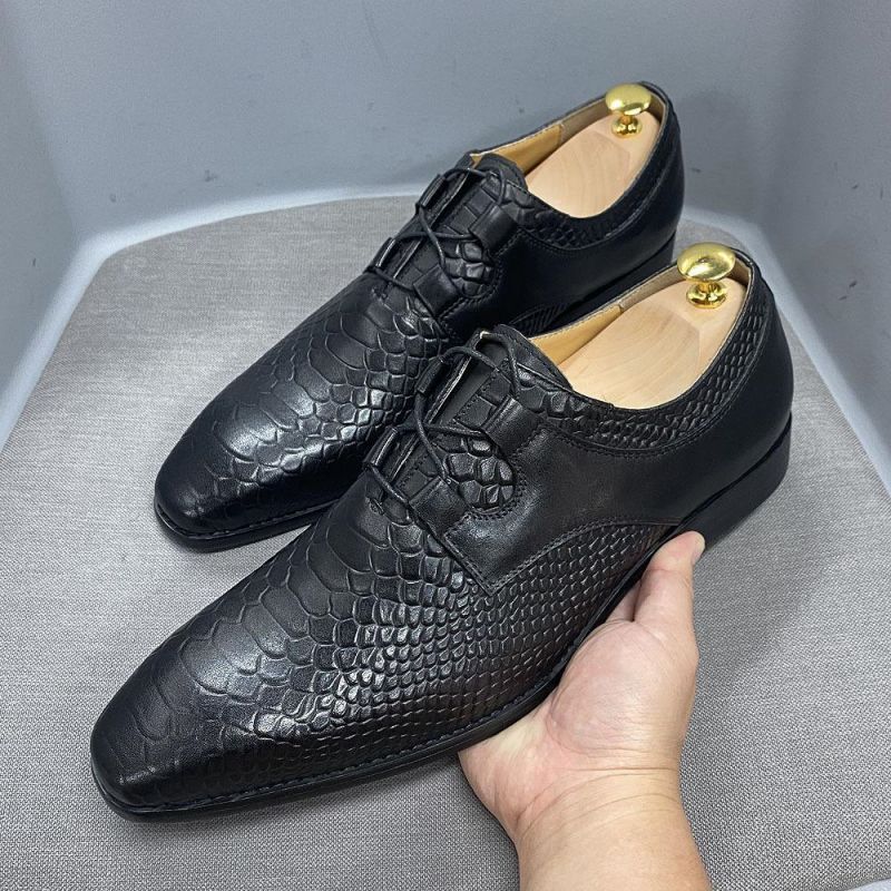 High Quality Snakeskin Embossed Lace-up Oxford Shoes Solid Color Classic Top Layer Cowhide Wedding Banquet Office Pointed Toe Business Formal Men Shoes KB263, Clear
High Quality Snakeskin Embossed Lace-up Oxford Shoes Solid Color Classic Top Layer Cowhide Wedding Banquet Office Pointed Toe Business Formal Men Shoes KB263, Clear