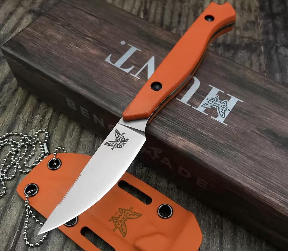 Tactical Benchmade 15700 Flyway Fixed Blade Straight Knife 2.7" CPM-154 Satin Straight Back, Orange G10 Handles & Sheath Hunting Survival BM 15017 15002 Knives
Tactical Benchmade 15700 Flyway Fixed Blade Straight Knife 2.7" CPM-154 Satin Straight Back, Orange G10 Handles & Sheath Hunting Survival BM 15017 15002 Knives