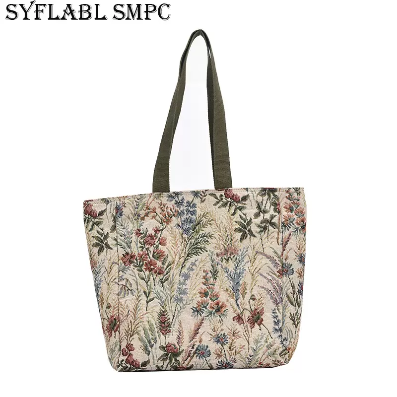 Large Capacity Embroidery Tote Bag for Women 2021 Luxury Trend Jacquard Shoulder Bag Lady Brand Design Fashion Canvas Handbag
Large Capacity Embroidery Tote Bag for Women 2021 Luxury Trend Jacquard Shoulder Bag Lady Brand Design Fashion Canvas Handbag