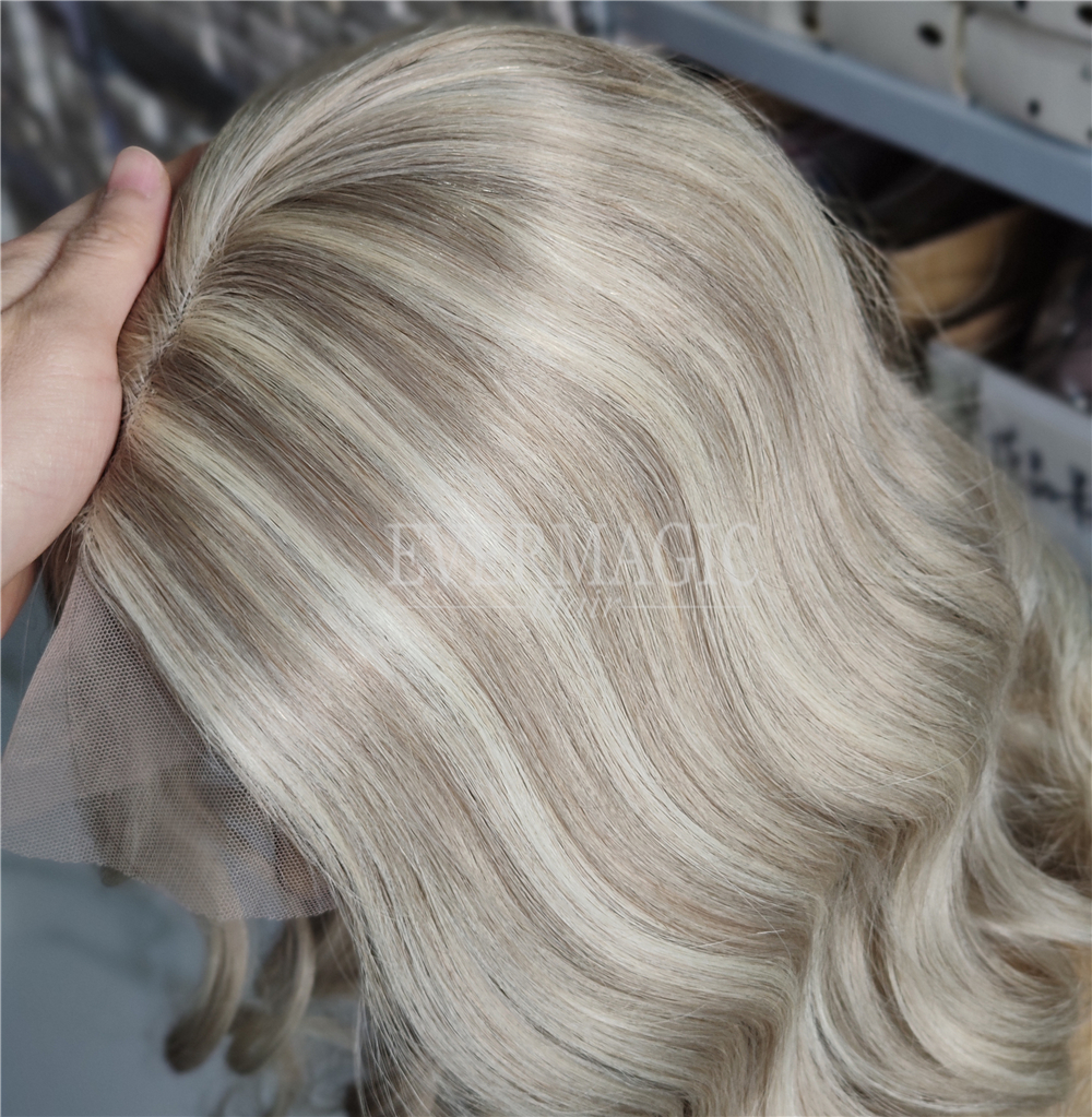 Celebrity Style Balayage F116 Color Deep Part Lace Front Wigs Super Natural Hair Line