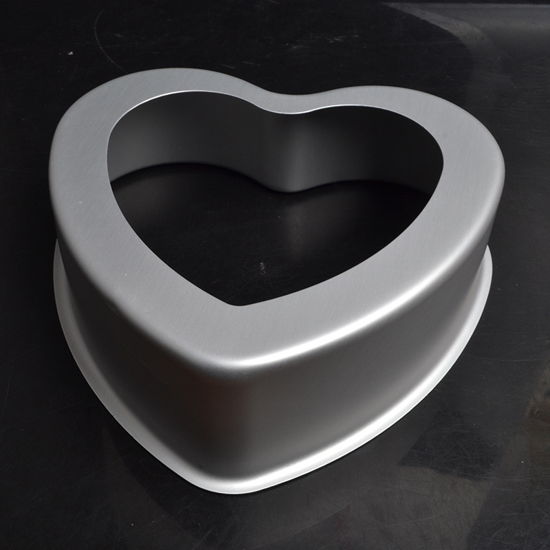 Durable Home Baking Toolset Aluminium Heart-Shaped Tins w/ Easy Release Bottoms (4, 6, 8, 10) Perfect for Decadent Dishes