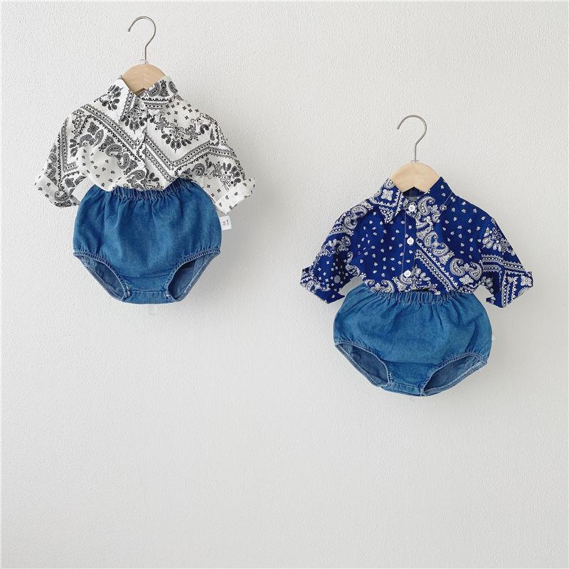 Clothing Sets Baby Suit 2022 Autumn Korean Cashew Flower Shirt Denim Bag Pants Boys Two Piece Fashion Girls SetClothing, White
Clothing Sets Baby Suit 2022 Autumn Korean Cashew Flower Shirt Denim Bag Pants Boys Two Piece Fashion Girls SetClothing, White