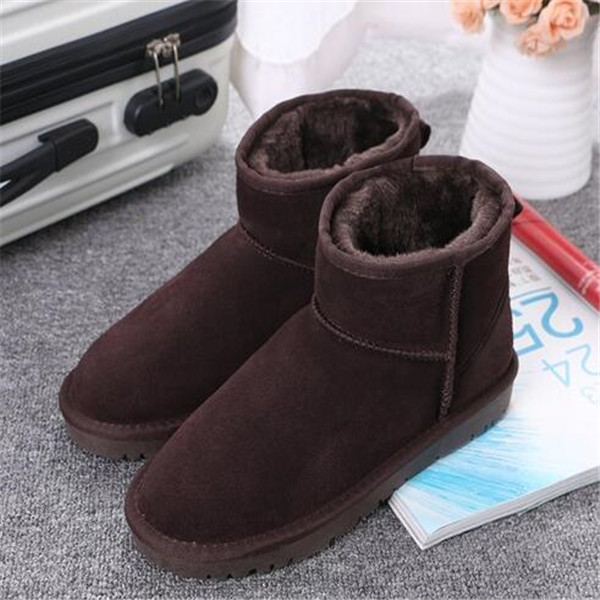 2022 Hot sell classical short U5854 women snow boots keep warm boot Latest fashion Sheepskin Cowskin Genuine Leather Plush boots US4-13 Free transship