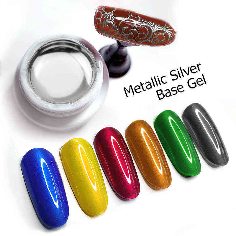 NXY Nail Gel 5g Sliver Painting Metal Effect Polish Liner Drawing Basic Color Glass Glaze Transparent Varnish 0328