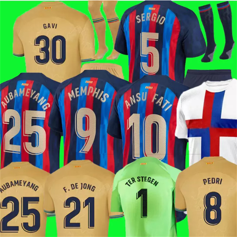 22 23 PEDRI GAVI soccer jersey LEWANDOWSKI FC FERRAN camiseta de futbol AUBA barca RAPHINGA 2022 2023 ANSU FATI football shirt MEMPHIS barcelona kits men kids sets, 22/23 awa ucl
22 23 PEDRI GAVI soccer jersey LEWANDOWSKI FC FERRAN camiseta de futbol AUBA barca RAPHINGA 2022 2023 ANSU FATI football shirt MEMPHIS barcelona kits men kids sets, 22/23 awa ucl