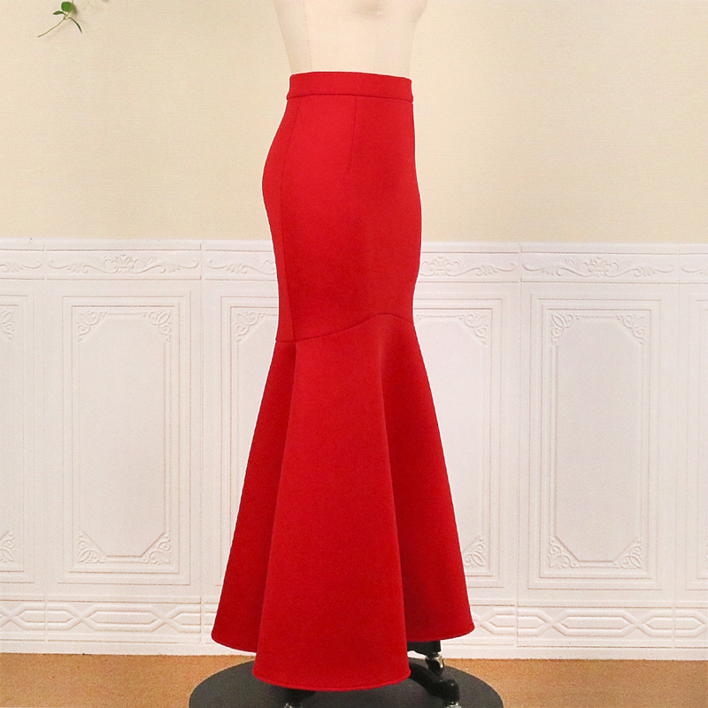 Women Long Mermaid Skirt Slim High Waist Trumpet Style Party Maxi Celebrate Event Office Lady Elegant Classy Female Large Size 220322