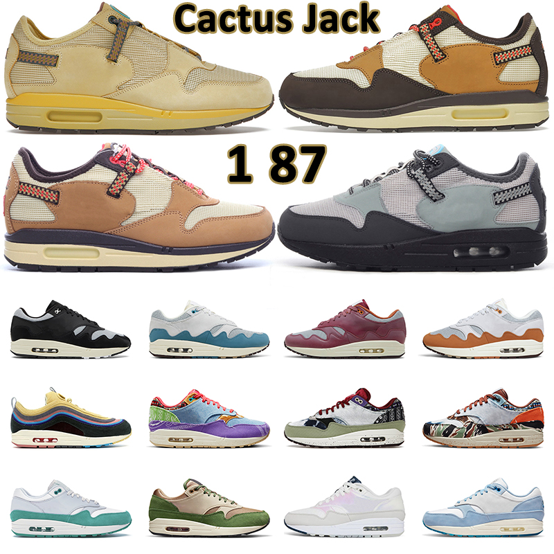 Designer 1 87 Running Shoes Men Women Cactus Jack Saturn Gold Baroque Brown Wheat Cave Stone Patta Waves Conceps Heavy Mens Trainers Outdoor Sports Sneakers
Designer 1 87 Running Shoes Men Women Cactus Jack Saturn Gold Baroque Brown Wheat Cave Stone Patta Waves Conceps Heavy Mens Trainers Outdoor Sports Sneakers