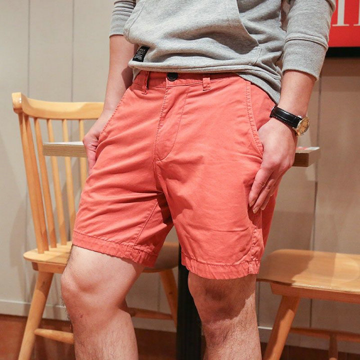 Casual Shorts For Men Pants Work Wear Chino Shorts Khaki Solid Color Men's Streetwear Japan Style Short Homme Daily