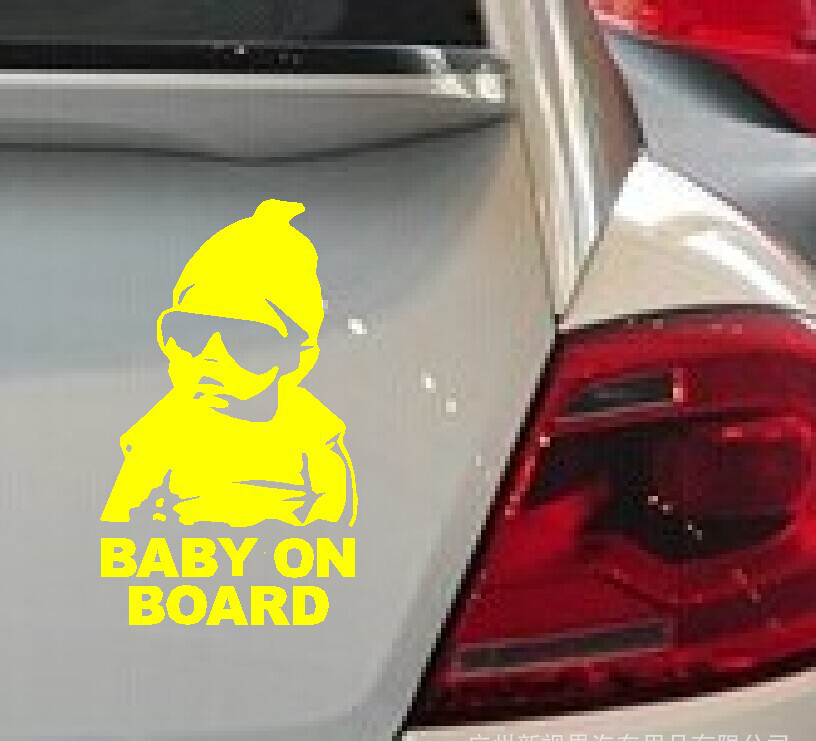 Baby On Board Cartoon Car Truck Tail Warning Sign Decal Sticker