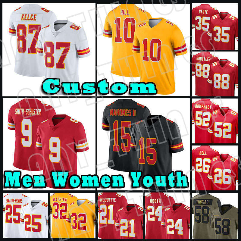 15 Patrick Mahomes 87 Travis Kelce 9 JuJu Smith-Schuster Football Jersey Tyrann Mathieu Tyreek Hill Skyy Moore Trent McDuffie George Karlaftis Clyde Edwards-Helaire, Custom men (qiu zhang)
15 Patrick Mahomes 87 Travis Kelce 9 JuJu Smith-Schuster Football Jersey Tyrann Mathieu Tyreek Hill Skyy Moore Trent McDuffie George Karlaftis Clyde Edwards-Helaire, Custom men (qiu zhang)