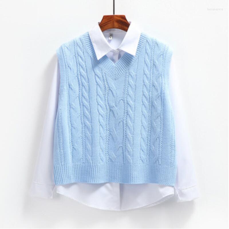 Women' Vests Autumn Korean Women Loose Knitted Sweater Sleeveless Vest Ladies V-Neck Pullover Tops Teenager School Girls Waistcoat Luci22, White vest
Women' Vests Autumn Korean Women Loose Knitted Sweater Sleeveless Vest Ladies V-Neck Pullover Tops Teenager School Girls Waistcoat Luci22, White vest