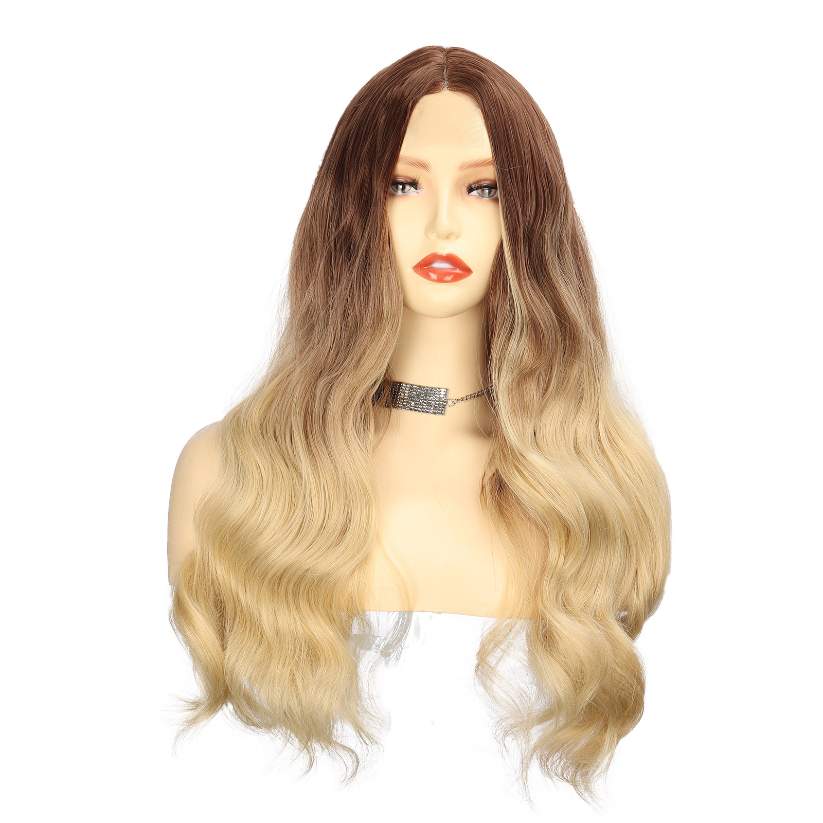 Wig Long Wave Lace Front Synthetic Large Wavey Hair wig for Womens