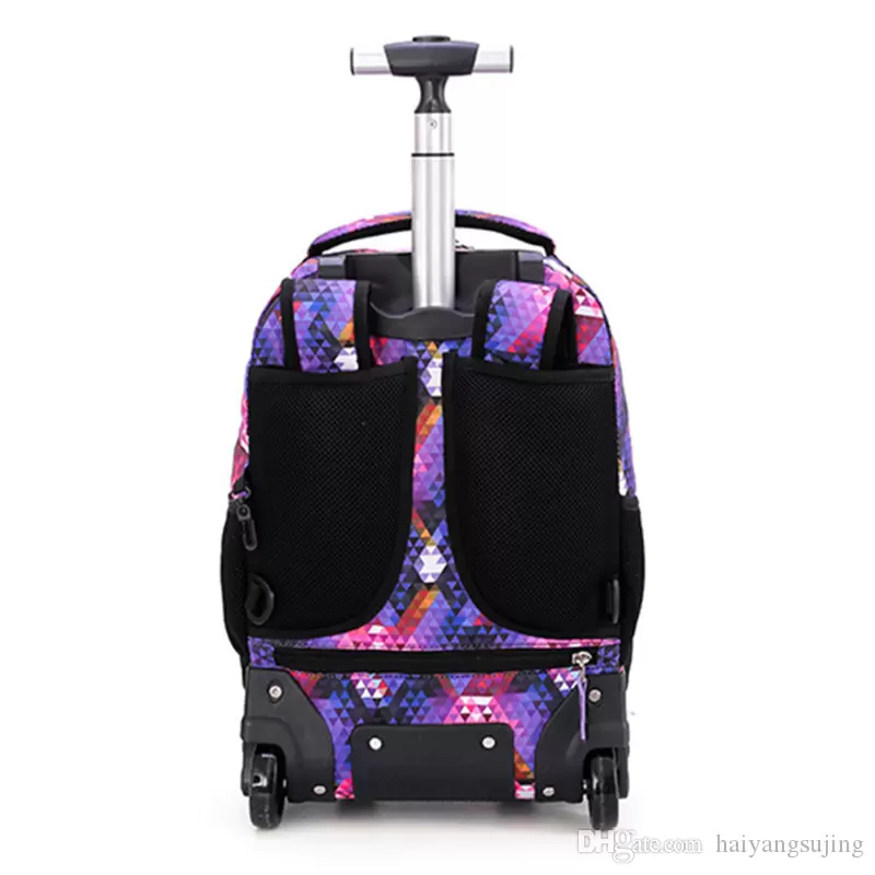 Middle school students trolley bags for boy travel backpack teens schoolbag girl luggage waterproof children's wheel computer bag suitcase