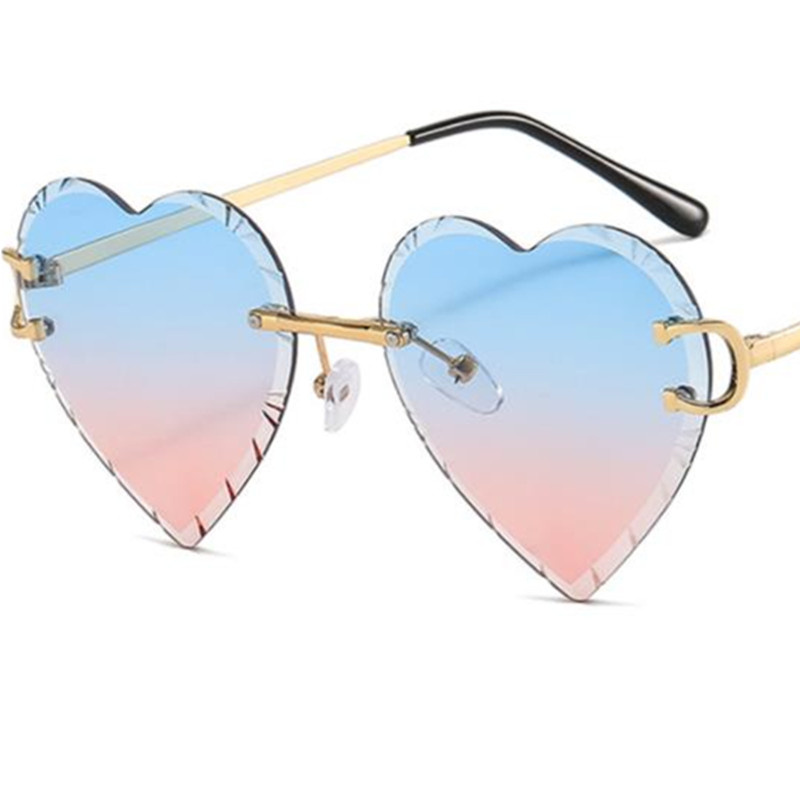 Fashion Sunglasses Rimless Sun Glasses Women Heart Anti-UV Spectacles Gradient Color Lens Eyeglasses Simplity Ornamental
Fashion Sunglasses Rimless Sun Glasses Women Heart Anti-UV Spectacles Gradient Color Lens Eyeglasses Simplity Ornamental
