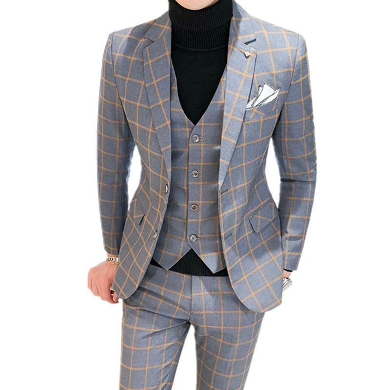 Men's Suits & Blazers Men Dress Pants Vest 3 Piece Set / Male Wedding 2022 Autumn Business Formal Plaid Suit Luxury Slim Fit Coat Trousers, Gray
Men's Suits & Blazers Men Dress Pants Vest 3 Piece Set / Male Wedding 2022 Autumn Business Formal Plaid Suit Luxury Slim Fit Coat Trousers, Gray