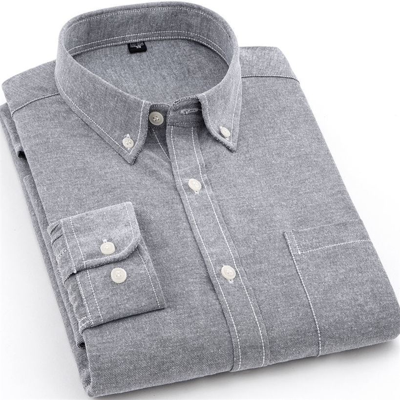 Oxford Mens Long-sleeved Shirts Casual White Red Blue Gray Green Navy Business Men Long Sleeve Slim Button Up 220323
Oxford Mens Long-sleeved Shirts Casual White Red Blue Gray Green Navy Business Men Long Sleeve Slim Button Up 220323