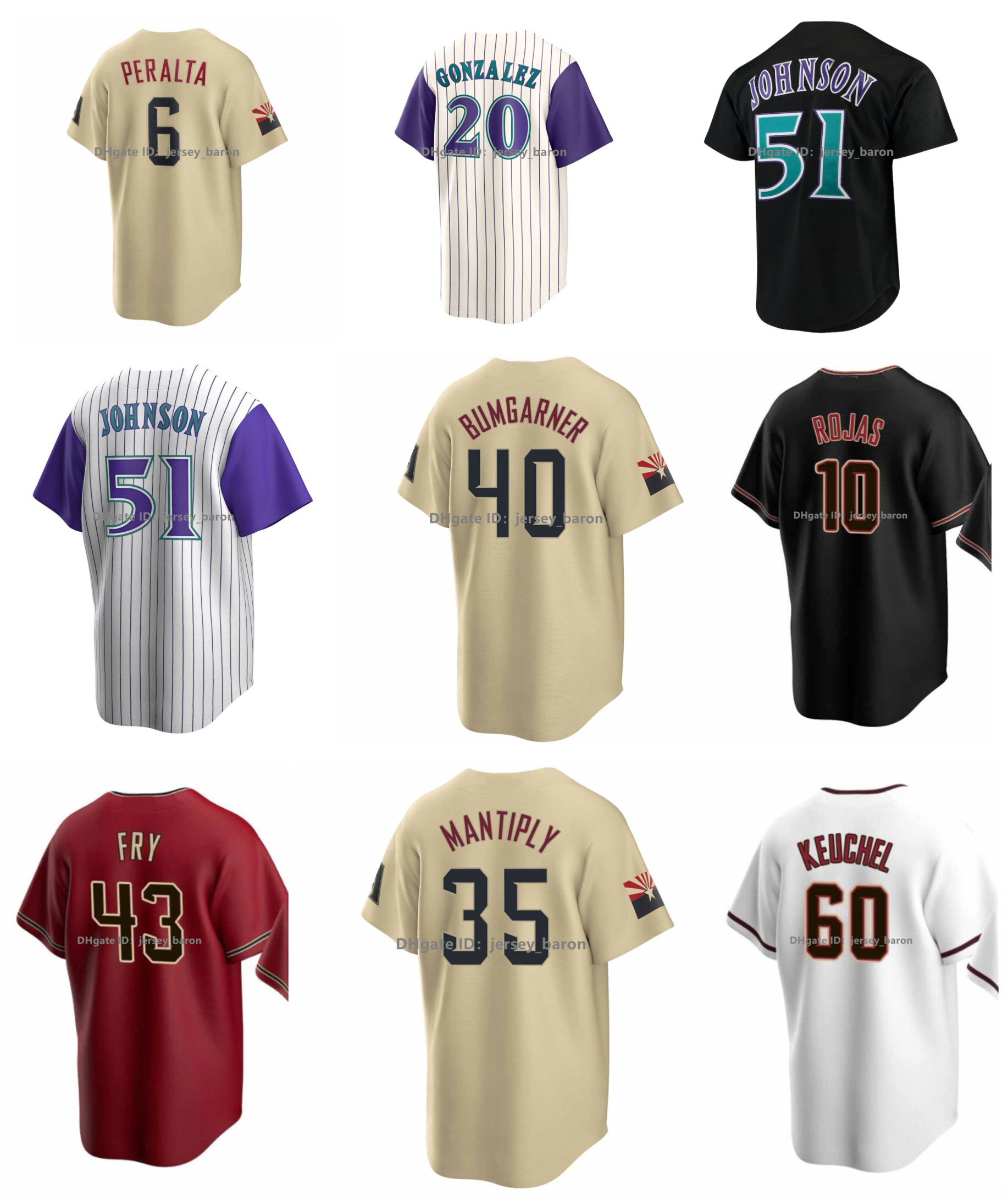 Arizona Ketel Marte Jersey David Peralta Diamondback Joe Mantiply Randy Johnson Druw Jones Paul Fry Luis Gonzalez Keuchel Josh Rojas Daulton Varsho Bumgarner