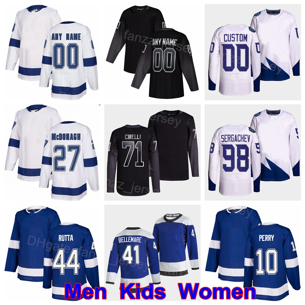 2022 Stadium Series Hockey 10 Corey Perry Jersey 79 Ross Colton 27 Ryan McDonagh 14 Pat Maroon 71 Anthony Cirelli 7 Mathieu Joseph 44 Jan Rutta Color White Black Blue
2022 Stadium Series Hockey 10 Corey Perry Jersey 79 Ross Colton 27 Ryan McDonagh 14 Pat Maroon 71 Anthony Cirelli 7 Mathieu Joseph 44 Jan Rutta Color White Black Blue