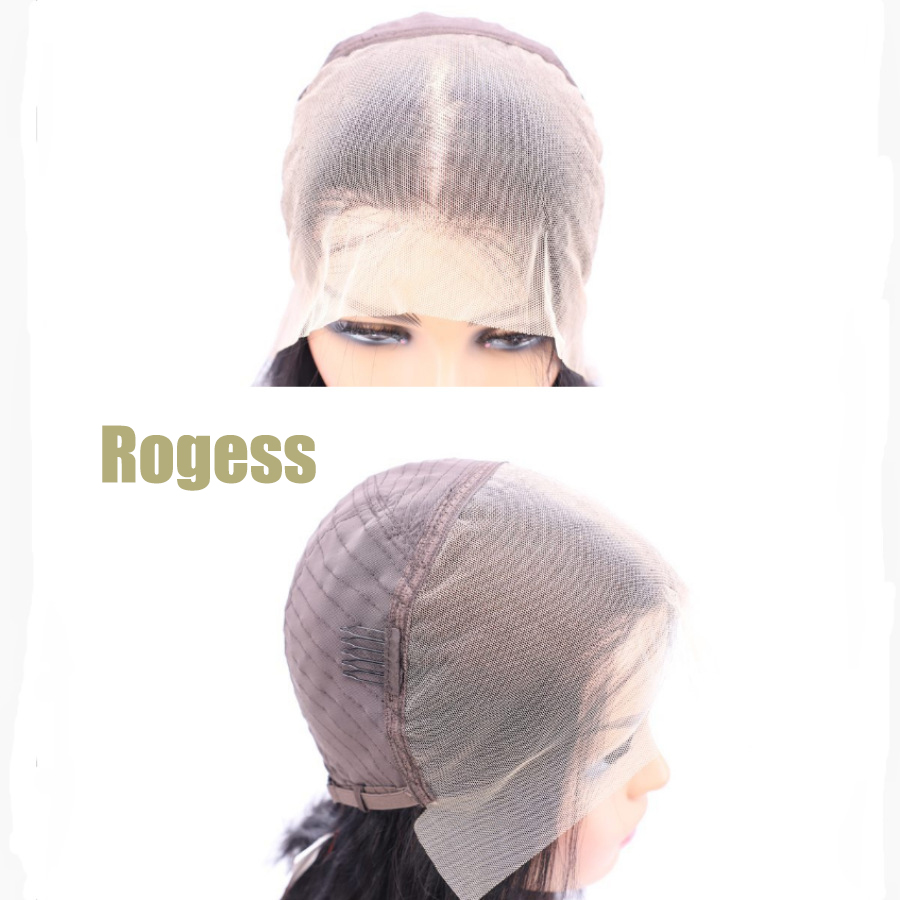 Rogess Fashion Short Straight Lace Bob Wig 150% Density Human Hair Natural wigs 8inch 10inch 12inch 14inch