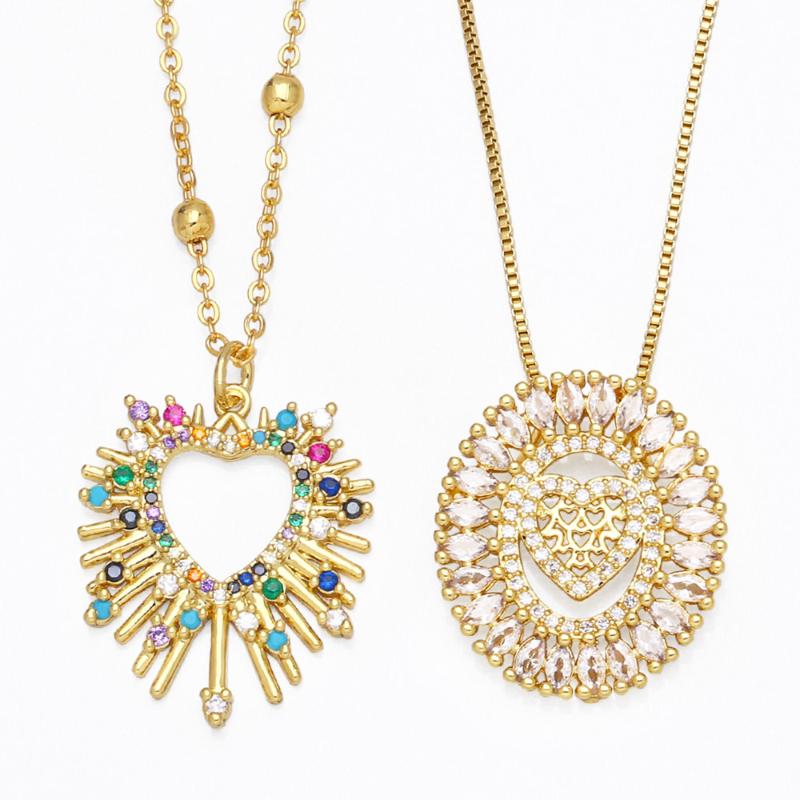 Pendant Necklaces Big Heart Necklace For Women Copper Zirconia Oval Gold Beaded Fashion Rainbow Jewelry Gifts Nkeb108Pendant
Pendant Necklaces Big Heart Necklace For Women Copper Zirconia Oval Gold Beaded Fashion Rainbow Jewelry Gifts Nkeb108Pendant