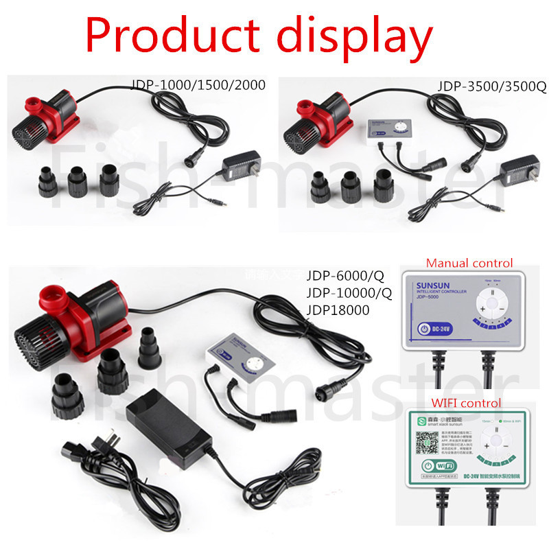 SUNSUN DC variable frequency water pump flow adjustable submersible pump high lift fish tank silent pump DCP DC JDP 18000 220510